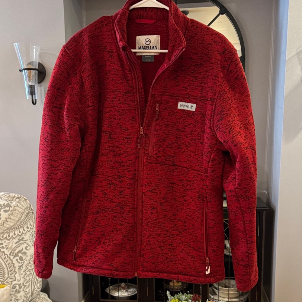 Magellan Red Full-Zip Jacket with Furry Lining